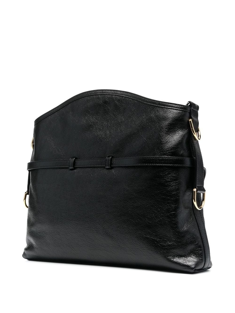 grained-leather shoulder bag - 3