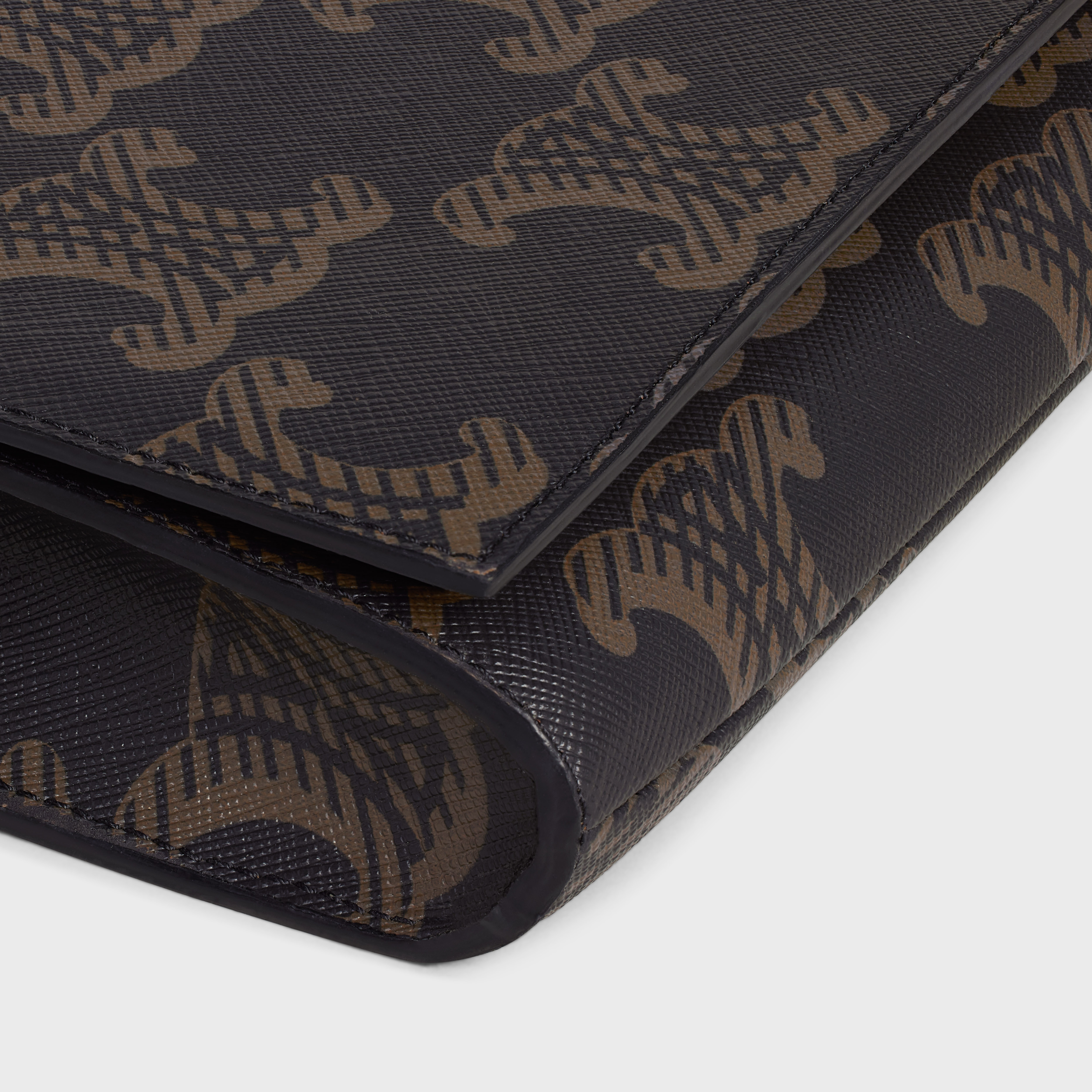 ASYMETRIC CLUTCH in Triomphe Canvas XL and Calfskin - 5