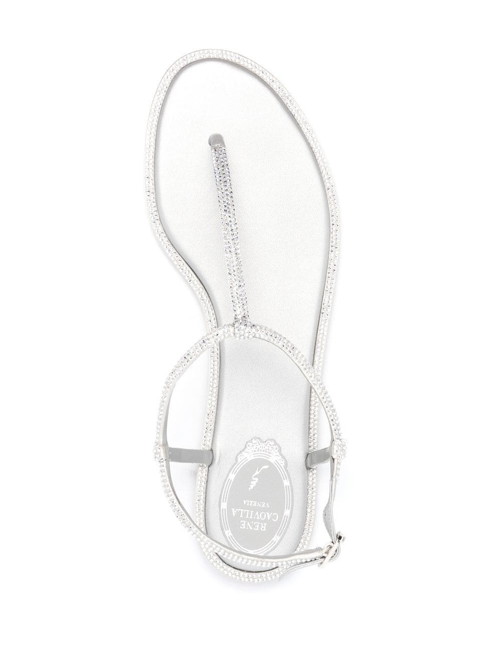 Rene' Caovilla - RENE' CAOVILLA DIANA WHITE SANDAL WITH CRYSTALS - 3