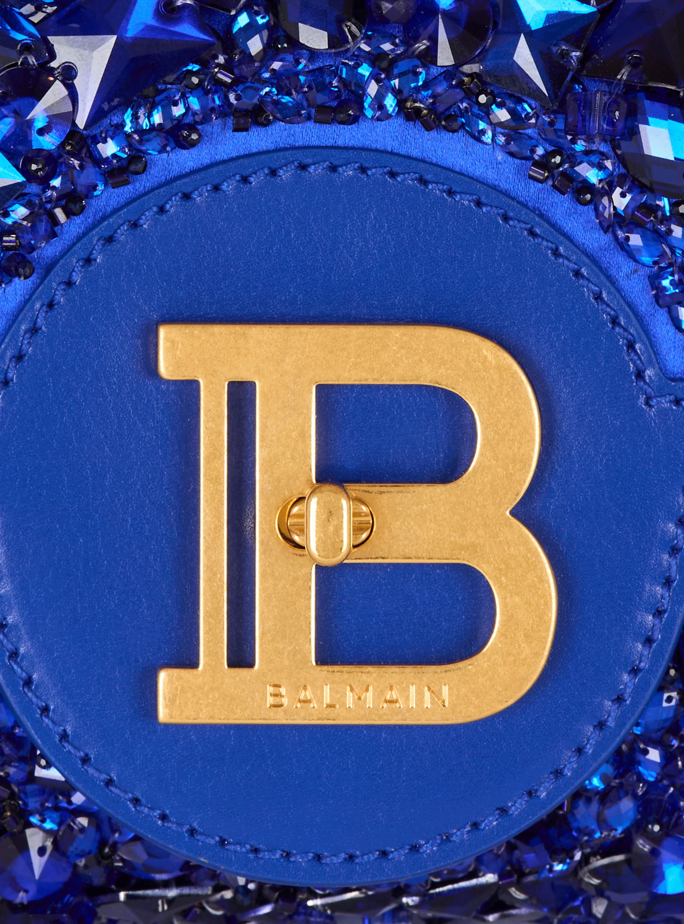 B-Buzz Pouch 23 in leather and embroidered satin - 7