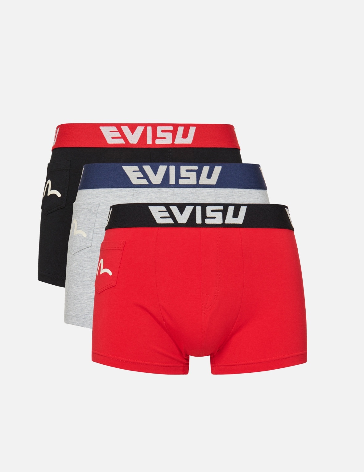 THREE-PACK SEAGULL PRINT POCKET TRUNKS - 3