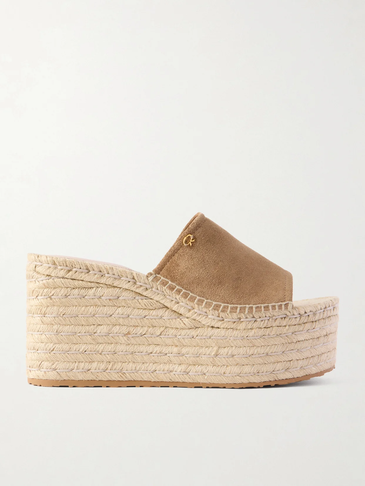 Suede Platform Espadrille Sandals - 1