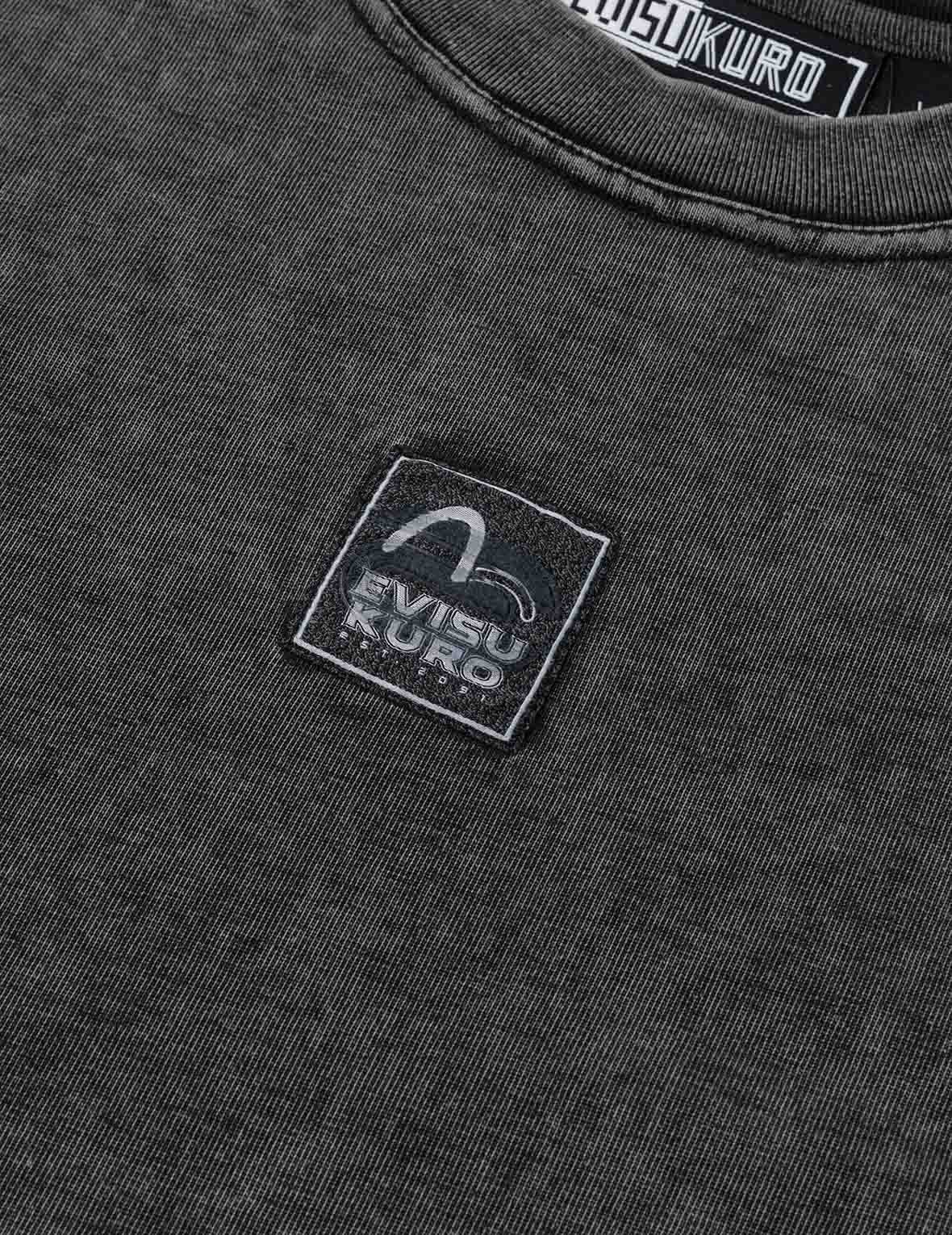 EVISUKURO Label and Seagull Print Oversized  2-in-1 long-sleeve T-shirt - 5