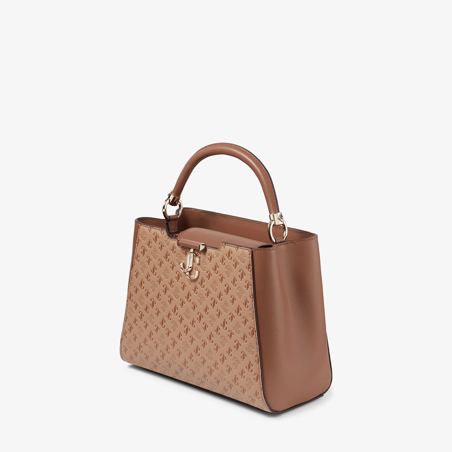 Varenne Top Handle M
Caramel JC Monogram-Print and Leather Top Handle Bag - 3