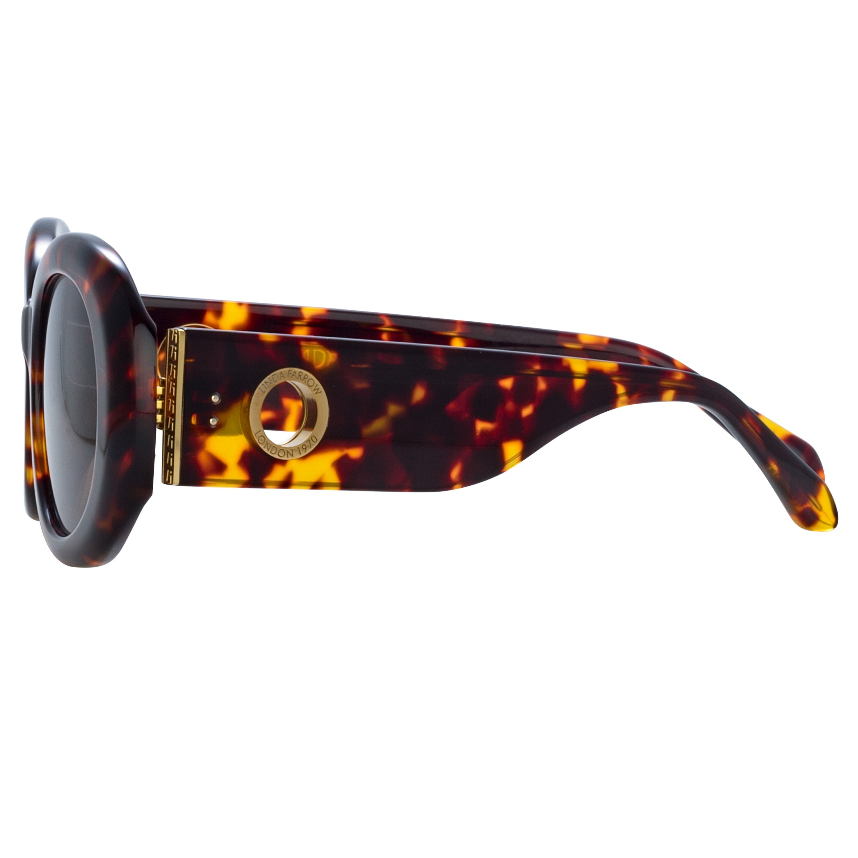 LINA OVAL SUNGLASSES IN TORTOISESHELL - 4