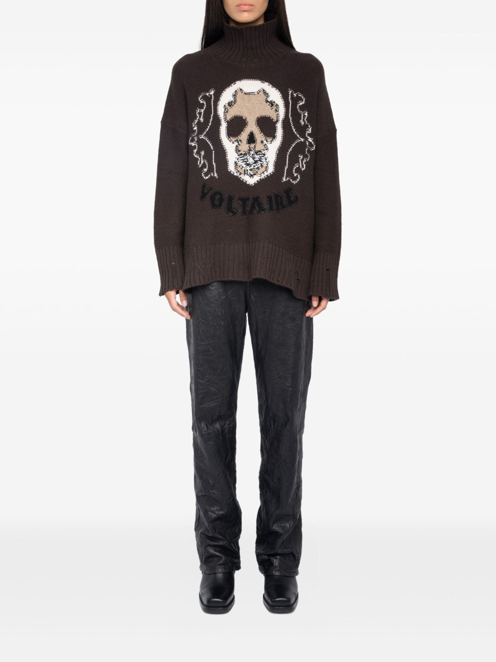 Bleeza skull-embellished turtleneck sweater - 2
