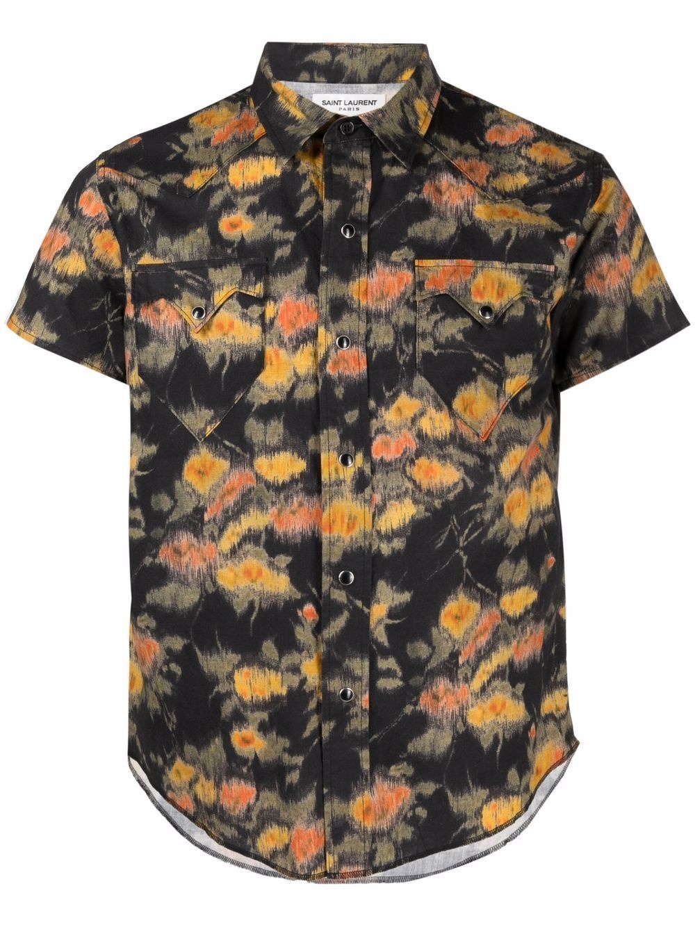 floral-print short-sleeve shirt - 1