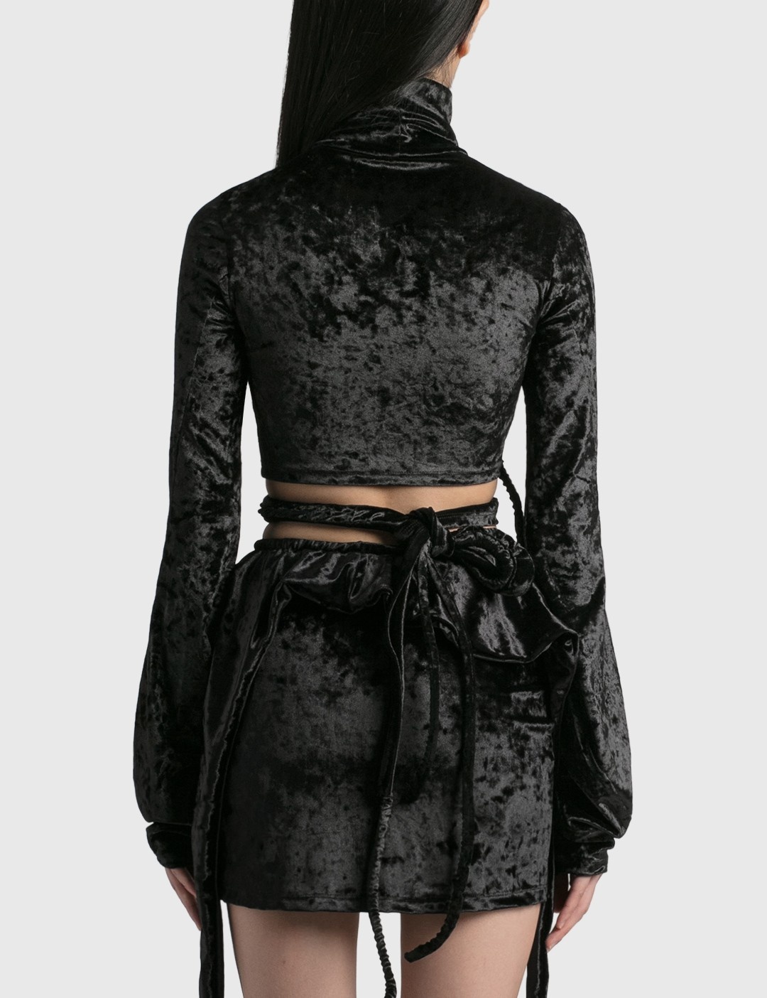 VELVET WRAP LOOP TOP - 3