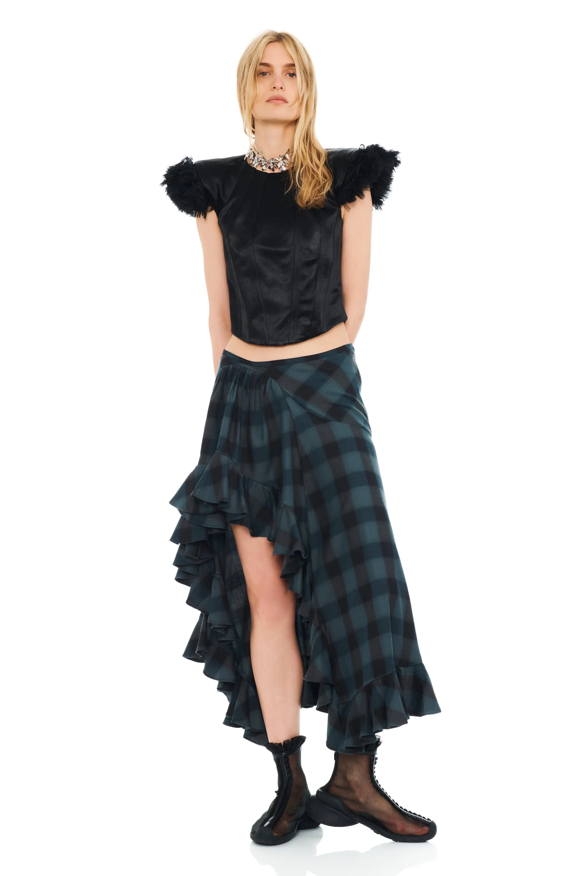 SEA PINE PLAID FLORIST SKIRT - 1