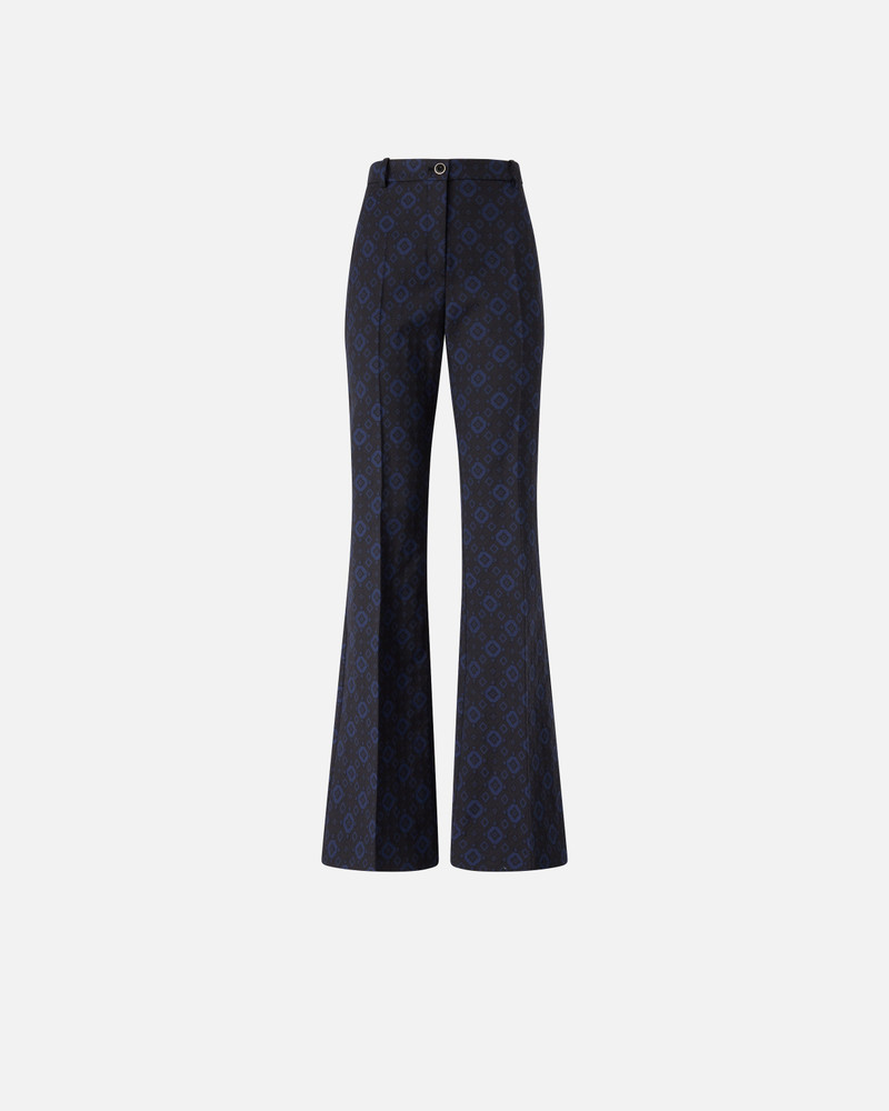 TROUSERS WITH A GEOMETRIC AND FLORAL MOTIF 1
