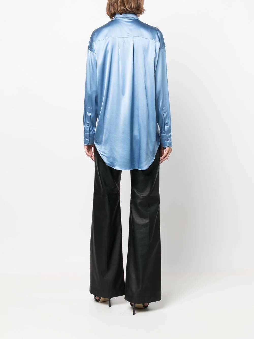 stretch-silk pointed-collar shirt - 4