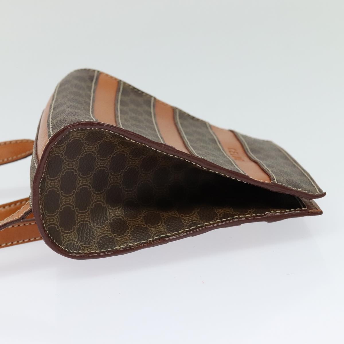 CELINE Macadam Canvas Backpack Pvc Leather Brown - 5