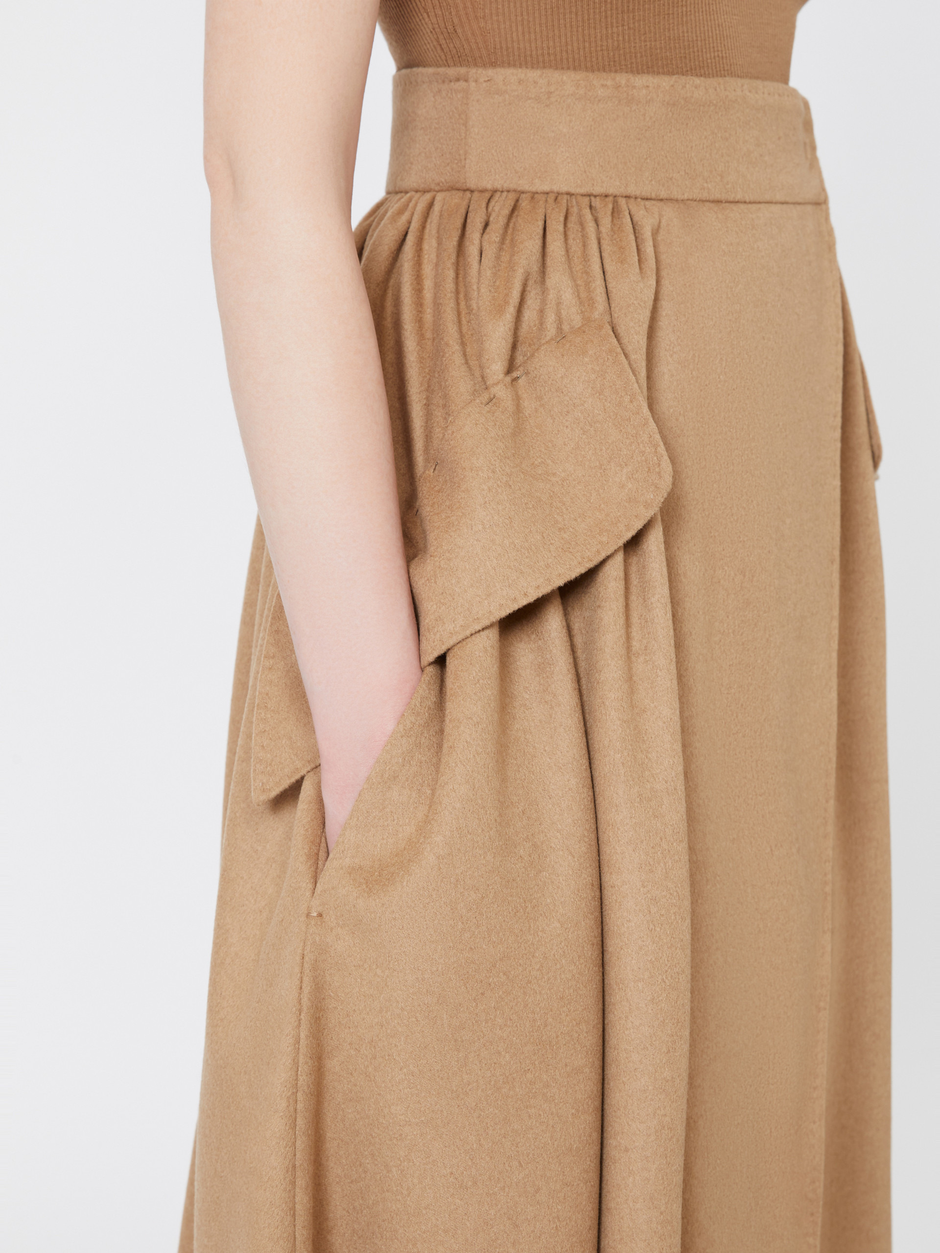 EUFEMIA Camel drap skirt - 5
