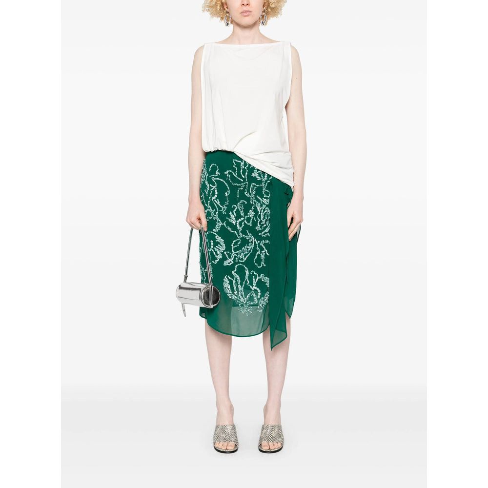 Dries Van Noten Green Skirts - Asymmetric & Draped Skirts Women - 5