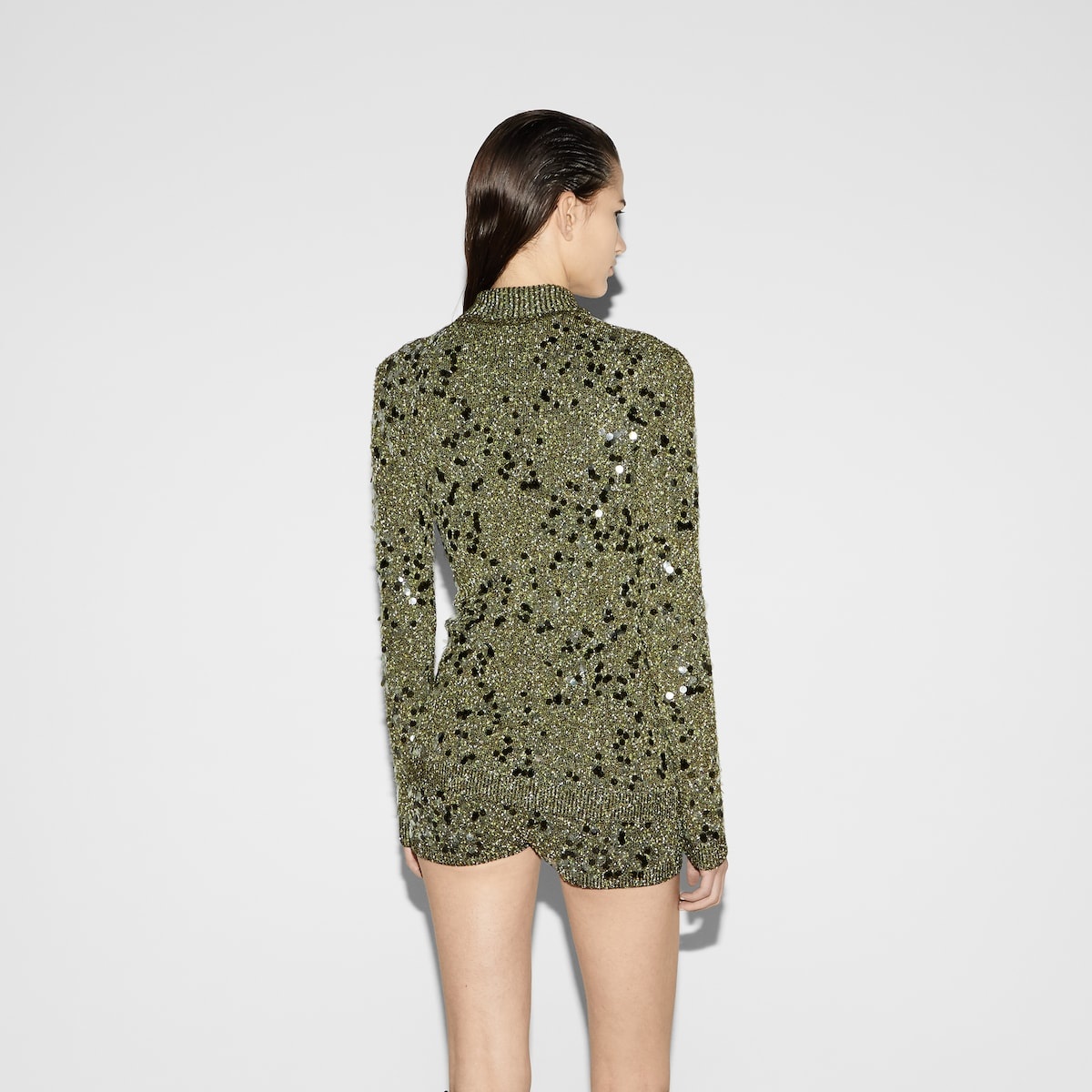 Tweed blend polo cardigan - 4