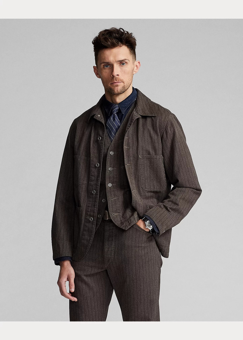 Striped Jaspé Twill Vest 7