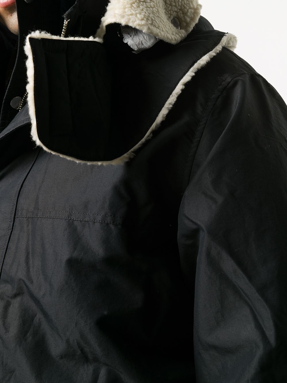 detachable-lining hooded parka - 5