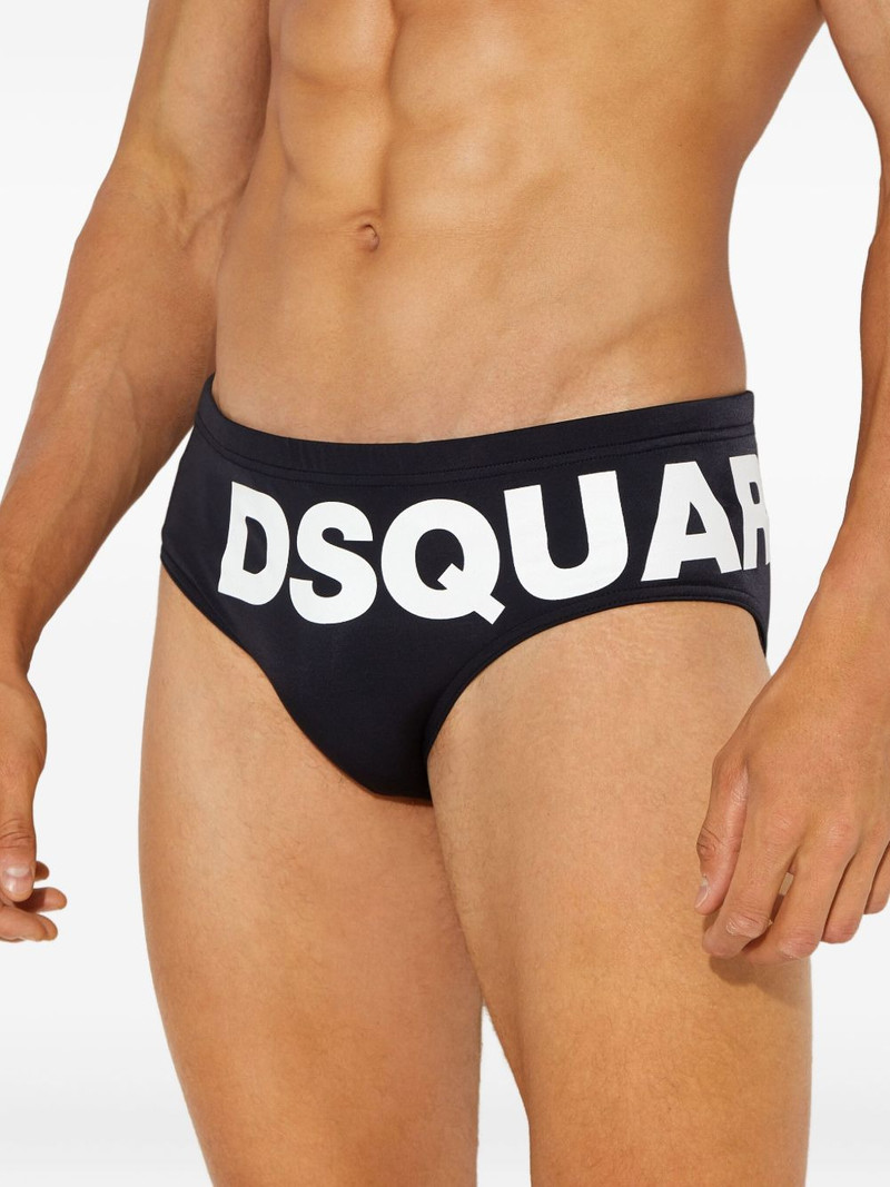 DSQUARED2 logo-print swimming trunks outlook