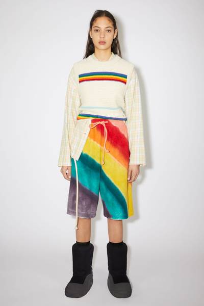 Acne Studios Rainbow cotton sweat shorts - Pastel pink outlook