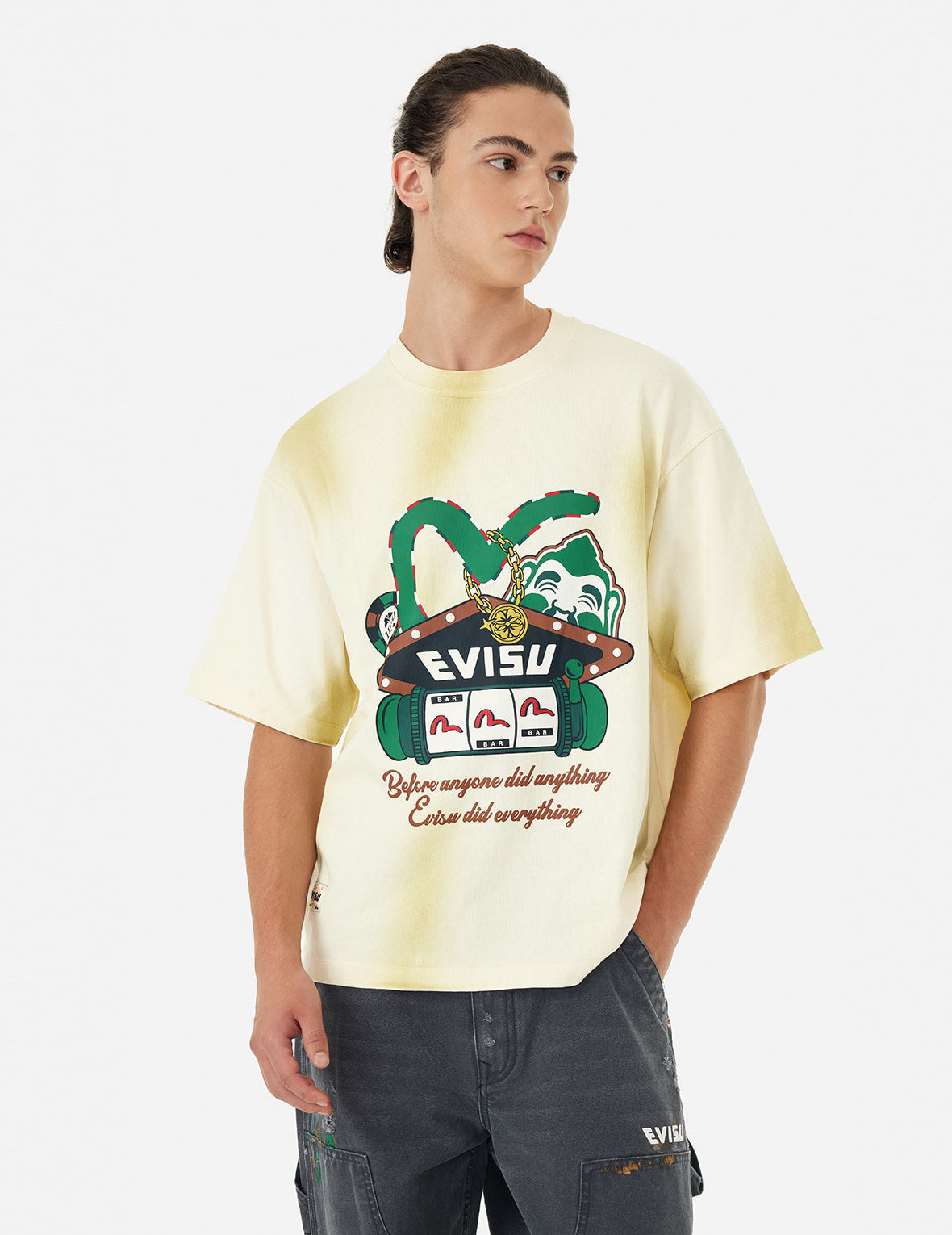 WASHED VIRTUAL VACATION PRINT RELAX FIT T-SHIRT - 3