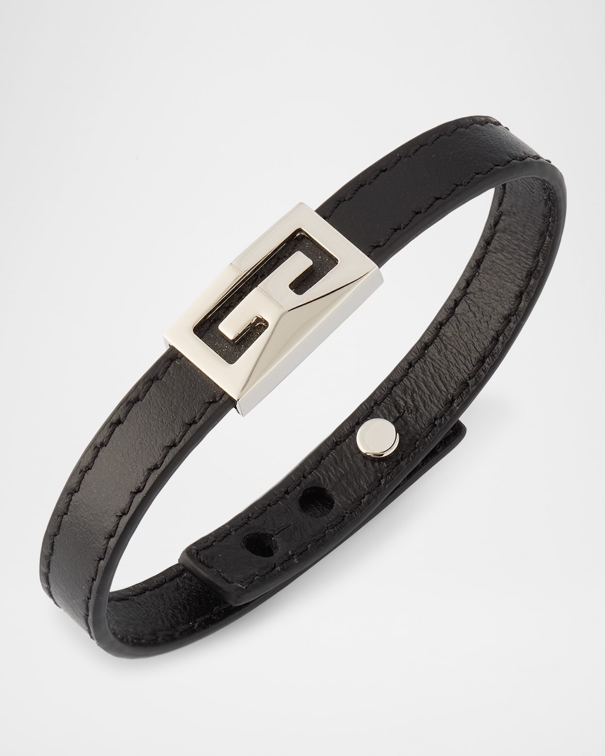 Men's 2G Silvery Leather Bracelet - 2