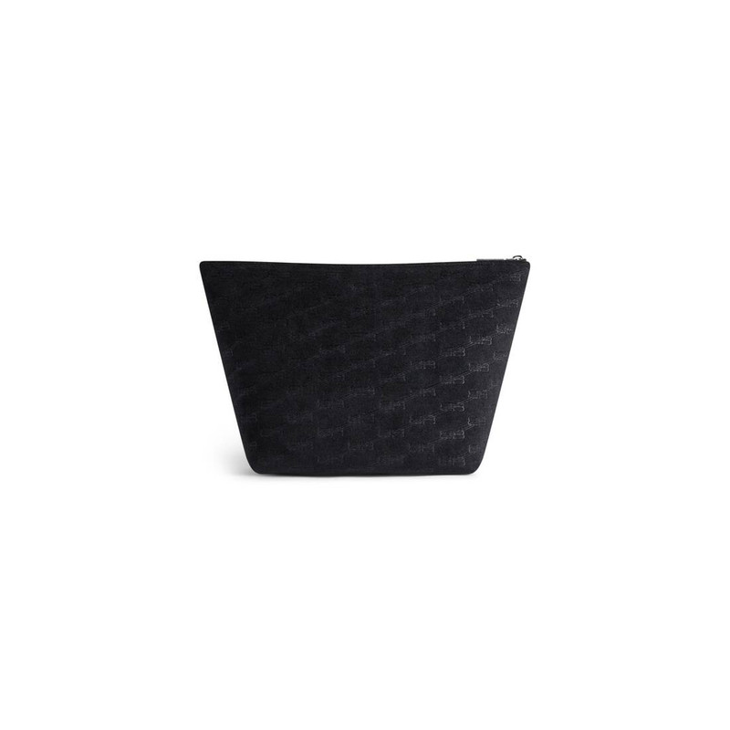 Women's Jumbo Medium Pouch Bb Monogram Sponge Fabric in Black 4