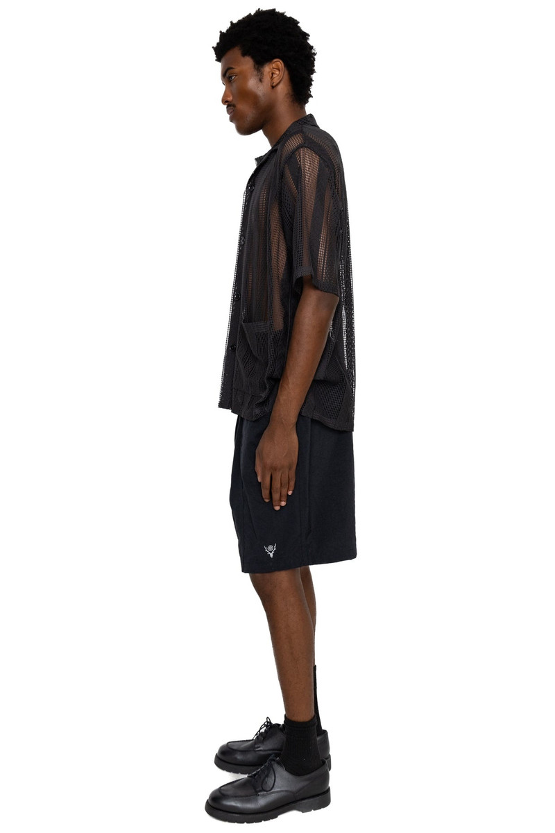 South2 West8 Cabana Shirt Poly Lace - Black outlook