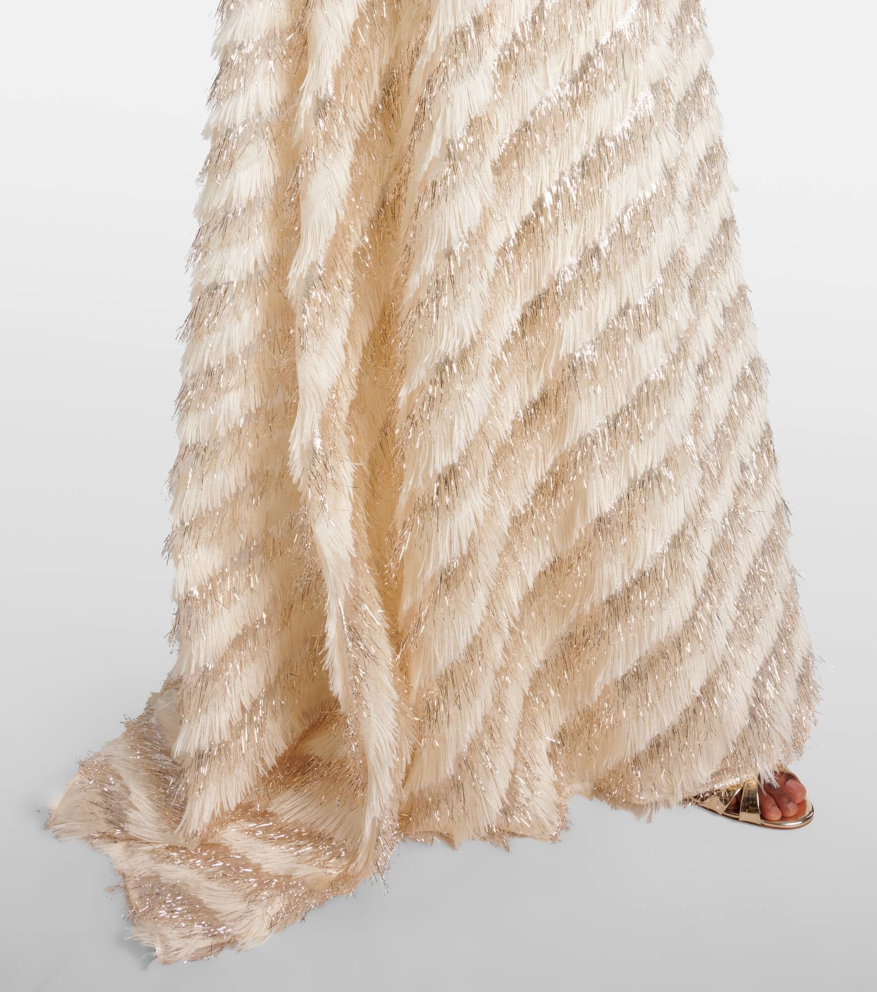 Anguilla fringed jacquard maxi dress - 5