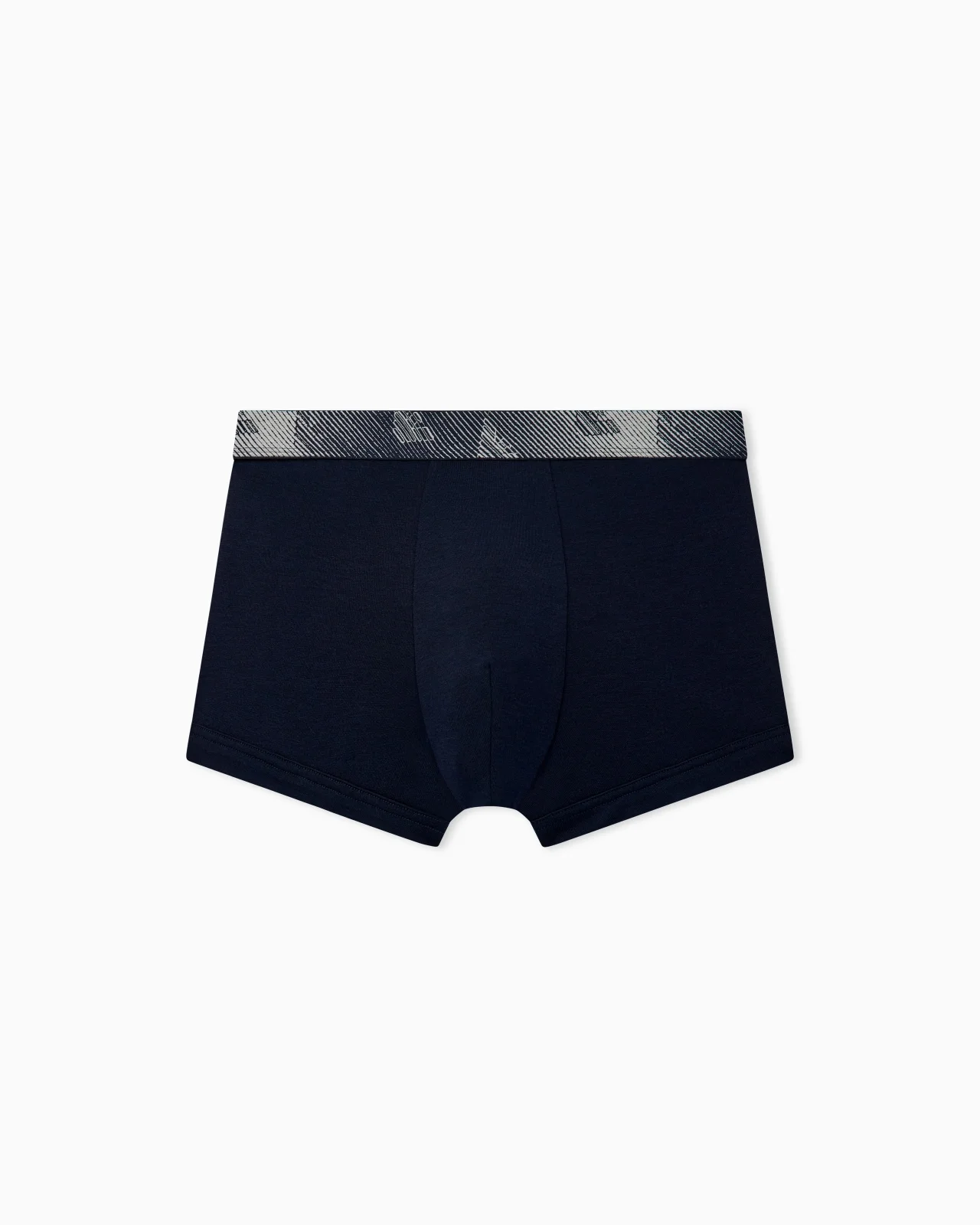 TECH WOOL JERSEY TRUNK WITH A PATTERNED LOGO WAISTBAND - 1