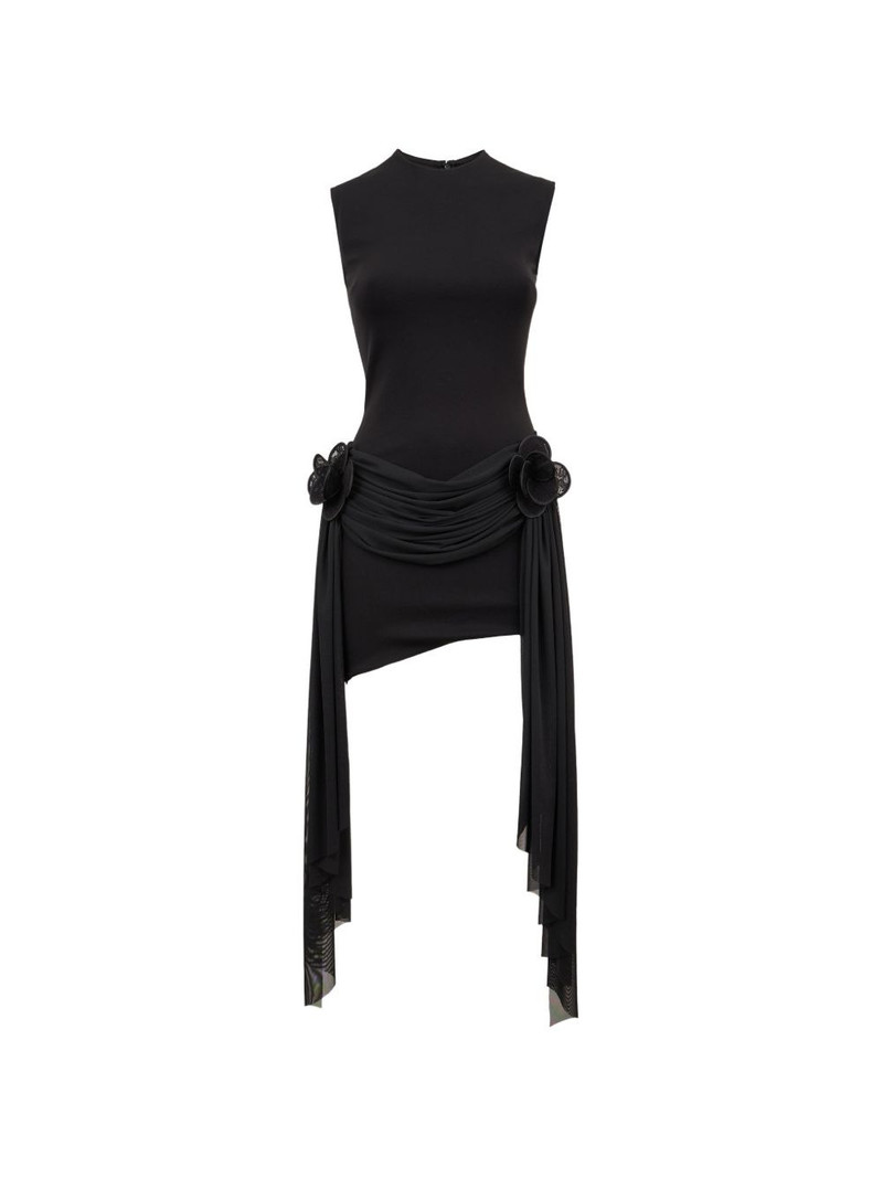 drape floral-embellishment mini dress 1