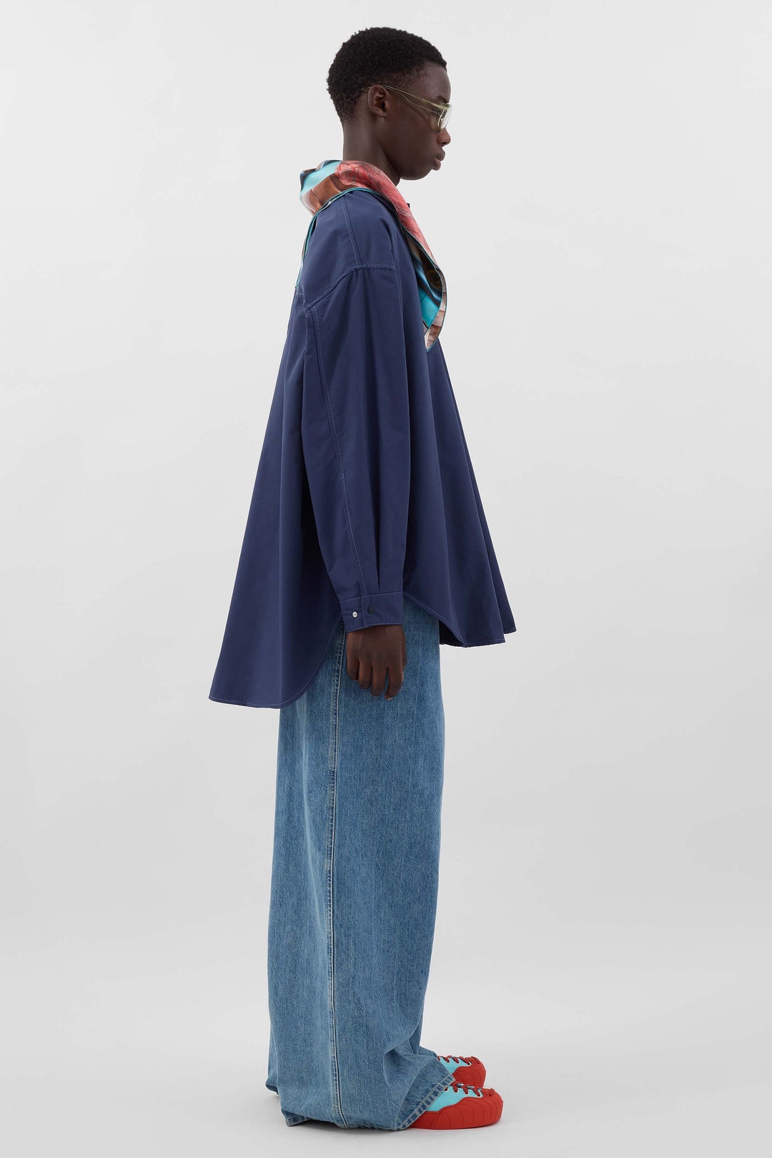 MEGA OVER SHIRT / blue - 4