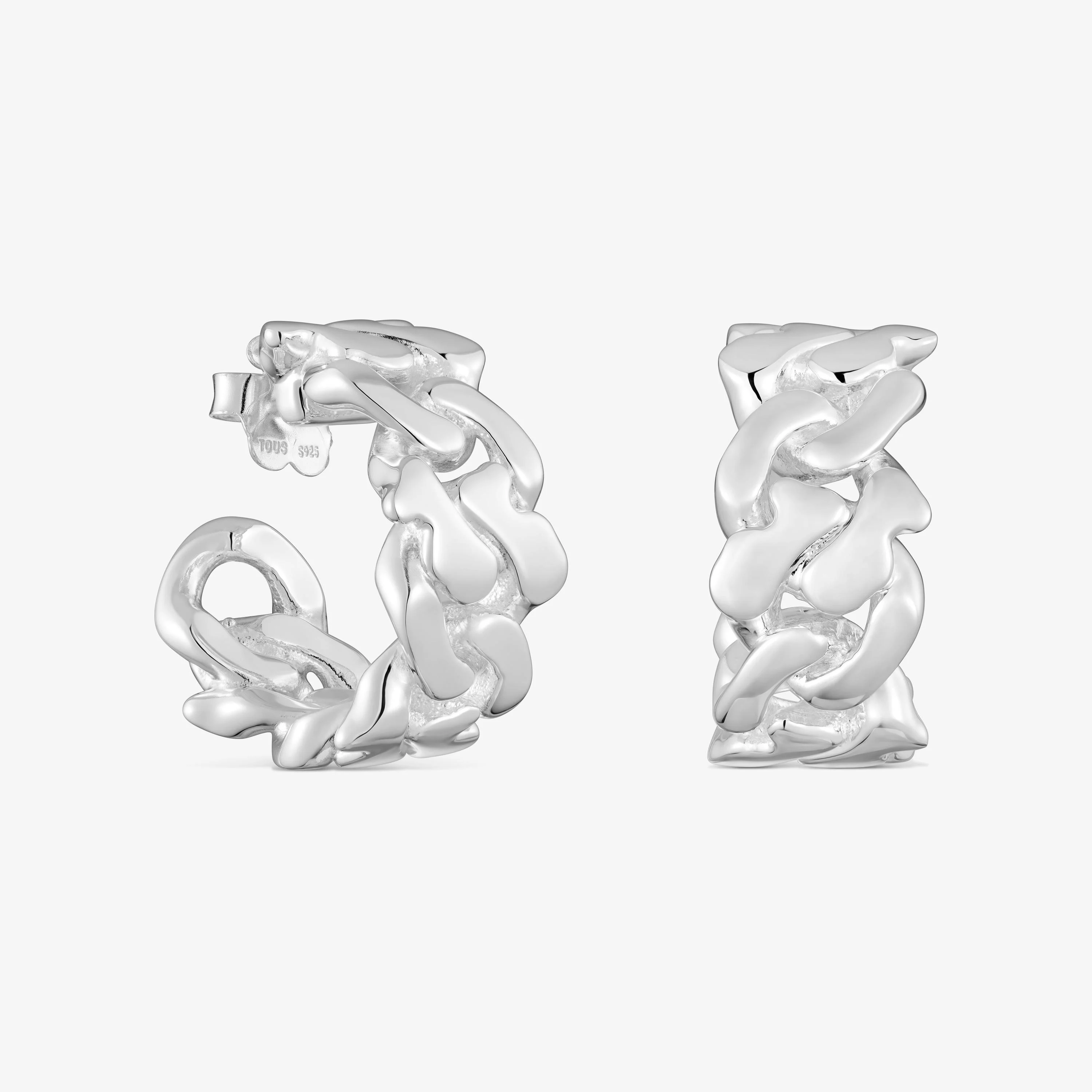 27 mm silver Hoop earrings TOUS Bear’s Chain - 1