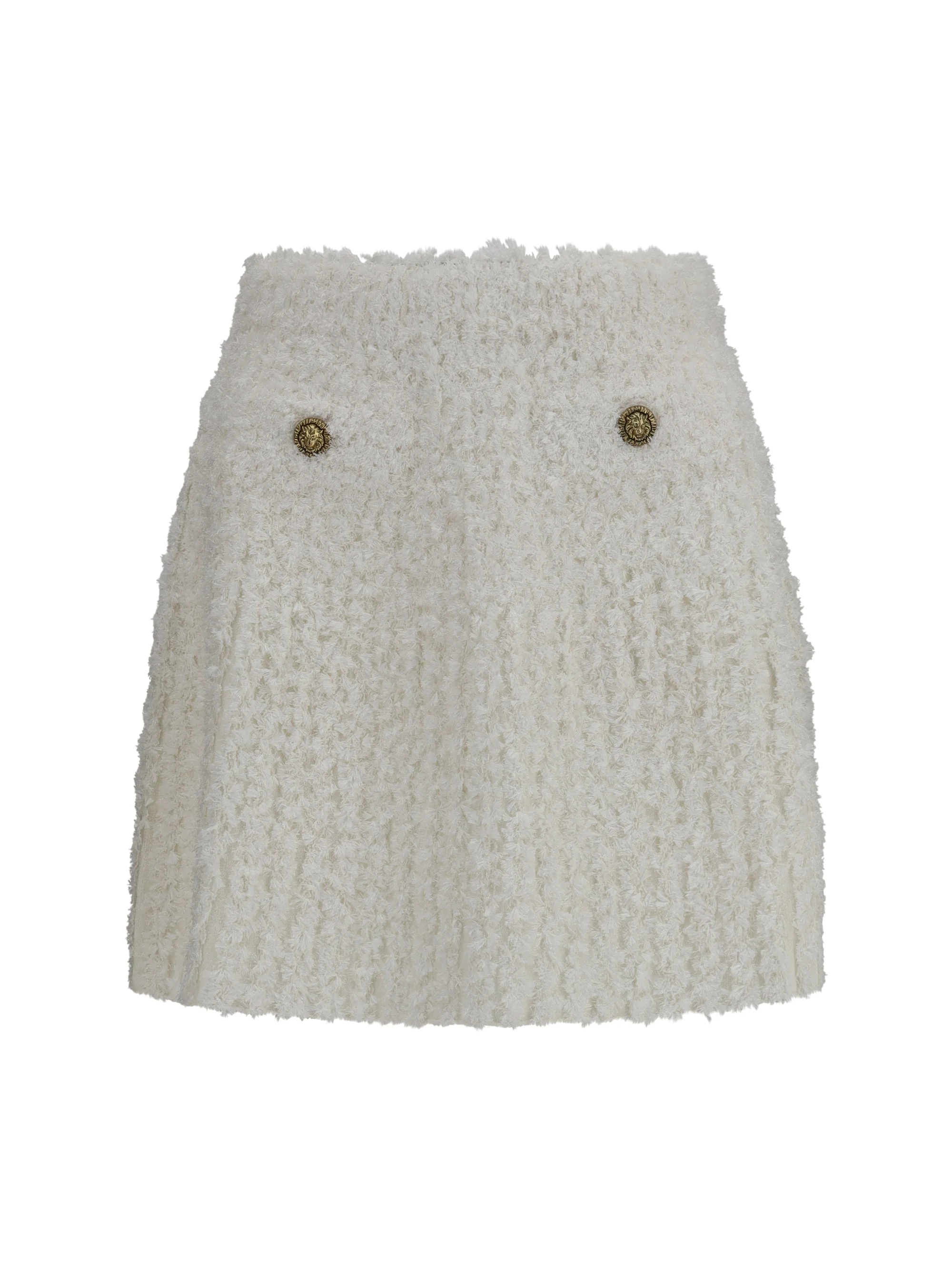Balmain Women 2 Pkts Light Knit Tweed Skirt - 1