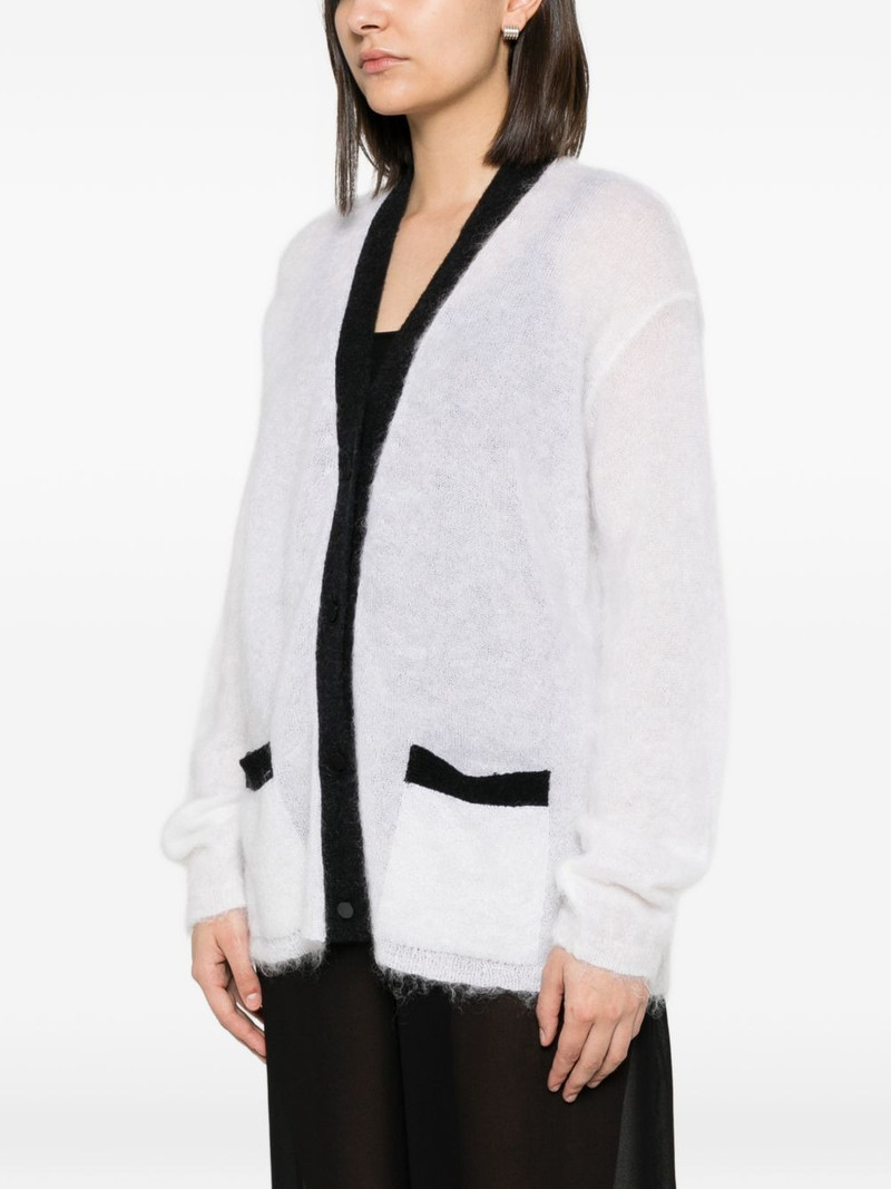 contrasting-trim cardigan 3