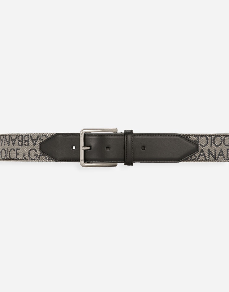 Calfskin and jacquard belt - 3