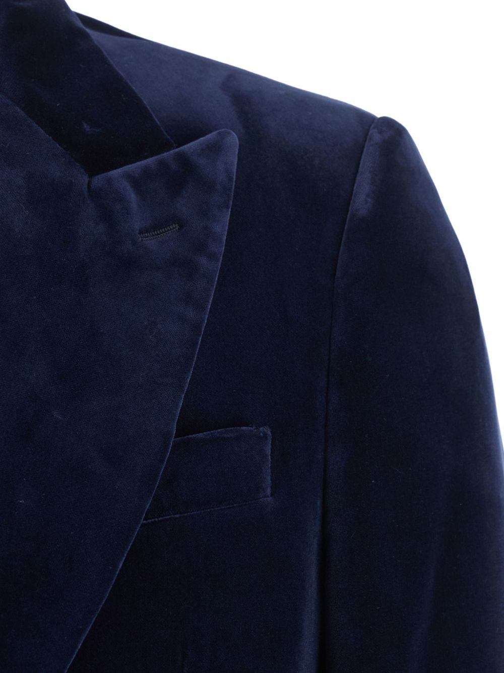 velvet single-button blazer - 3