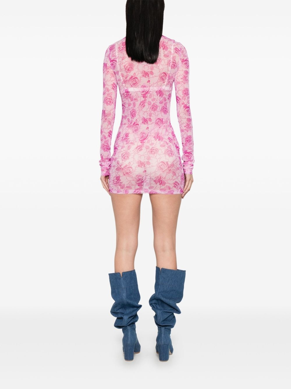 mesh mini dress - 4