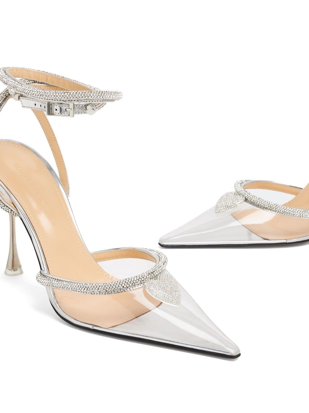 Crystal Heart 100mm pumps - 4