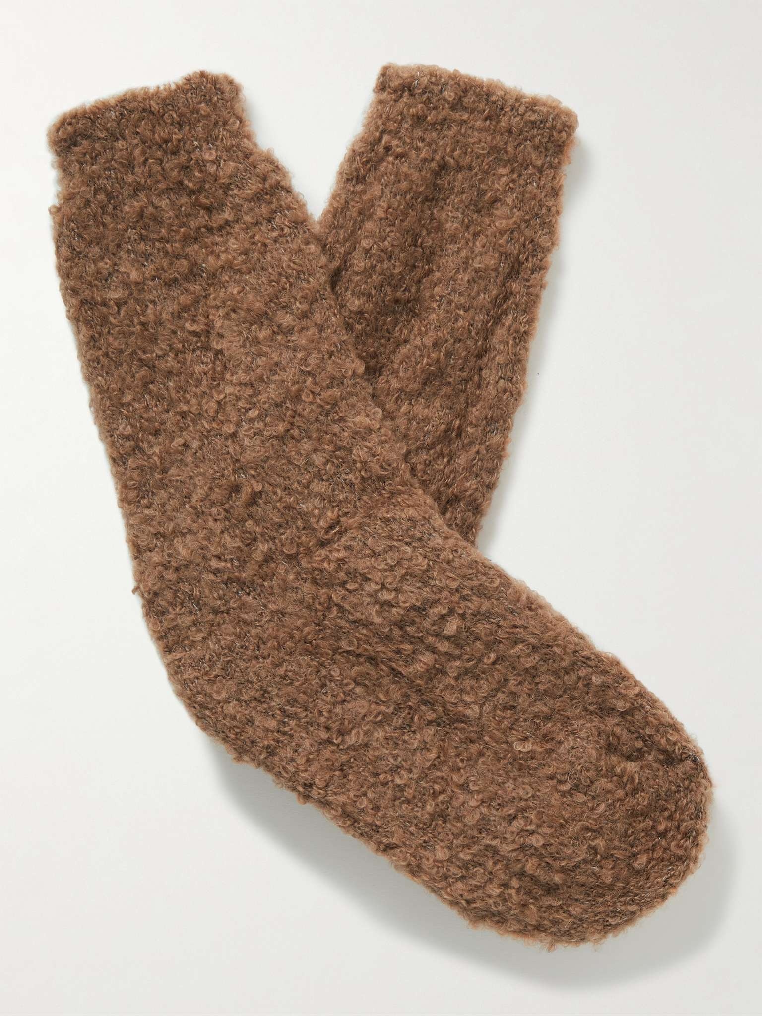 Cashmere, Alpaca and Silk-Blend Bouclé  Socks - 1