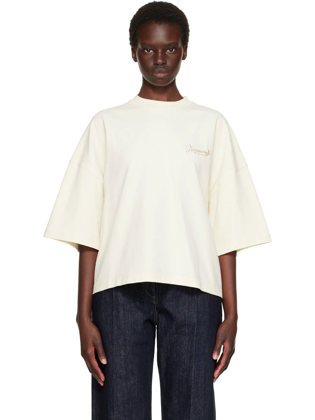 Beige 'The Corto' T-shirt - 1