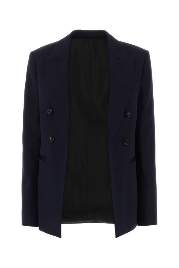 ジャケット BOTTEGA VENETA DARK BLUE WOOL BLAZER Bottega Veneta Bottega Veneta Woman Navy Blue Wool Blazer