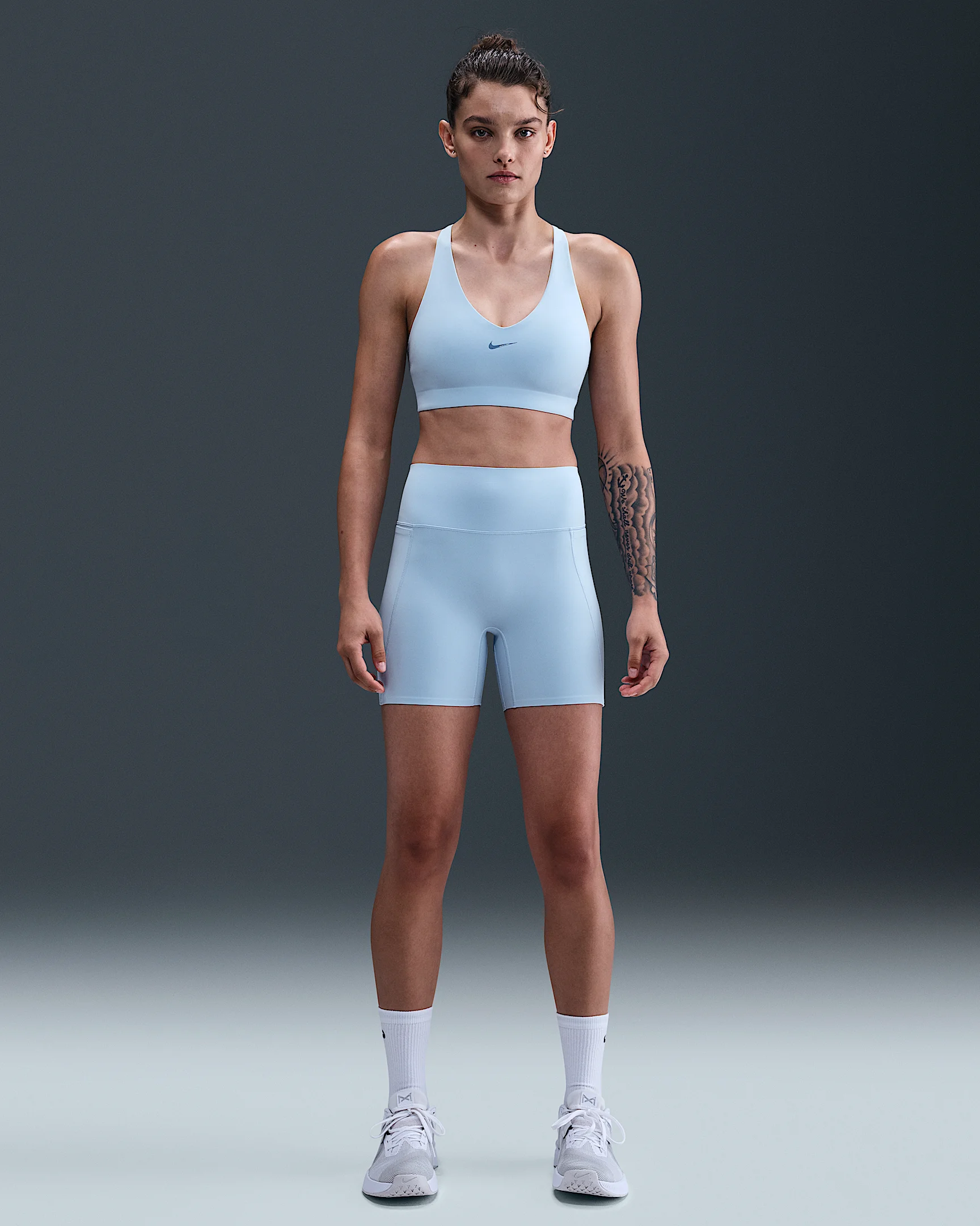 Nike Universa Women's High-Waisted 5" Biker Shorts with No Front Seam - 1