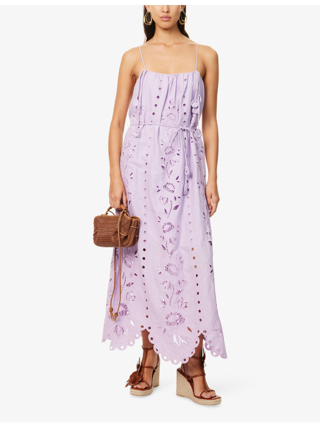 Richelieu Embroidered Linen-Blend Maxi Dress - 2