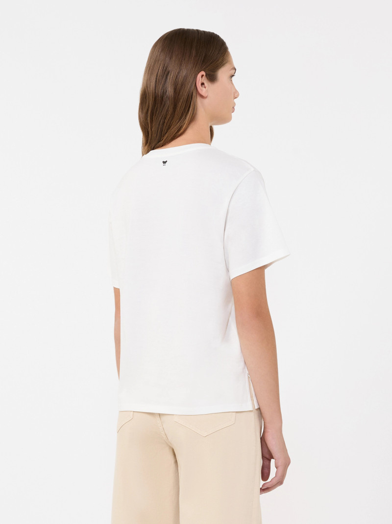 WEST Print and embroidery-adorned cotton T-shirt - WHITE 4