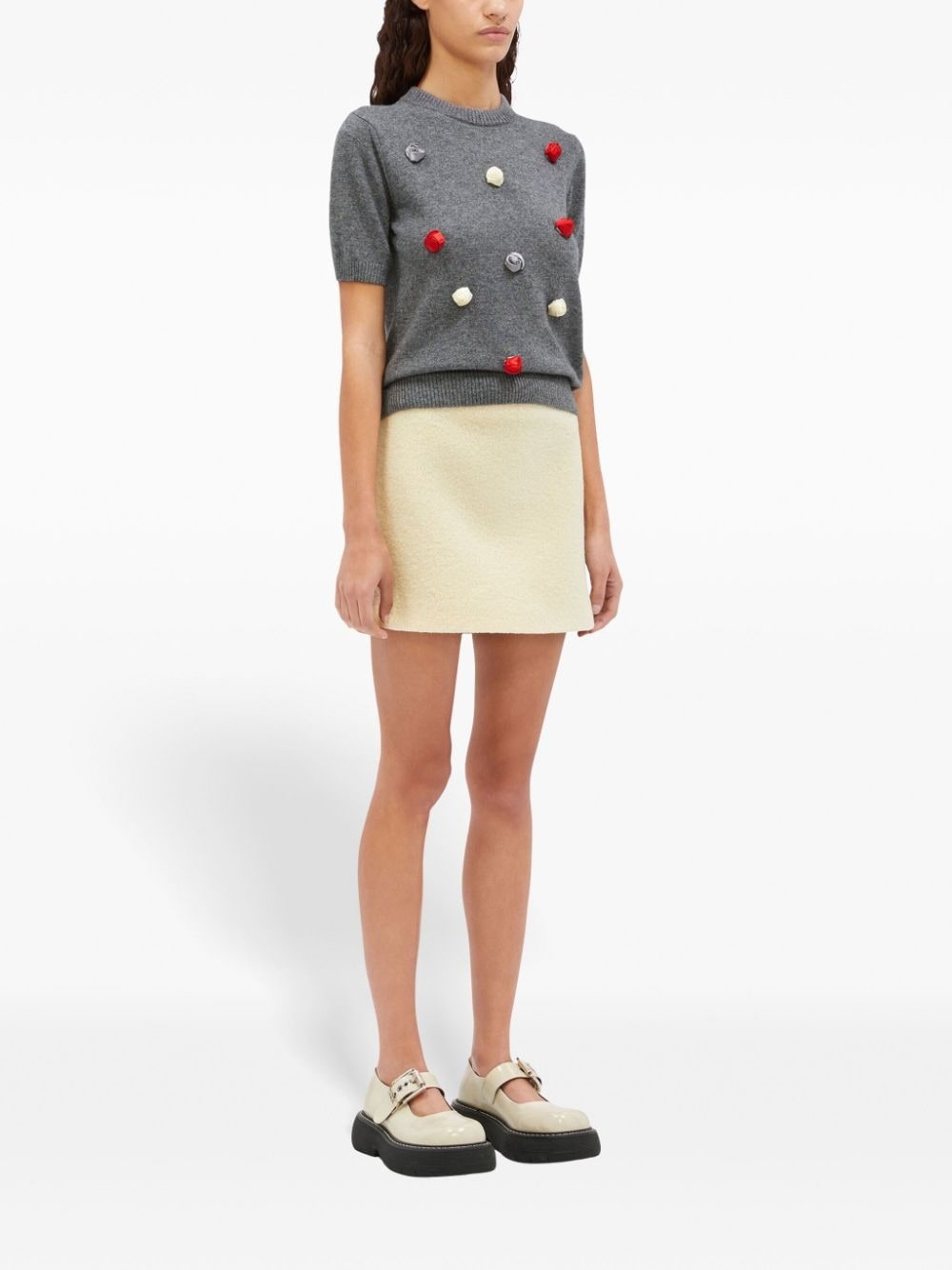 wool mini skirt - 3