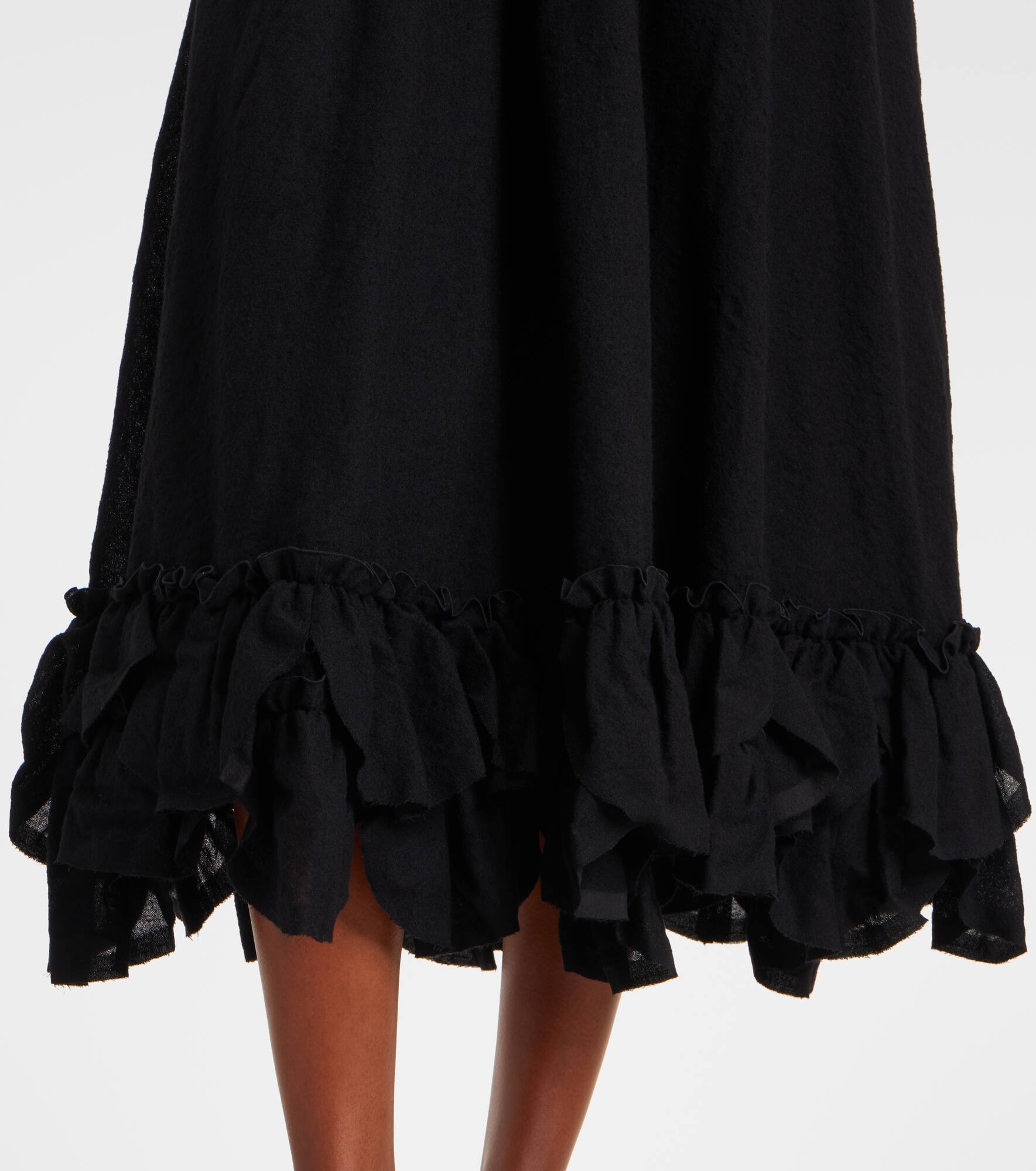 Wool-blend midi skirt - 5