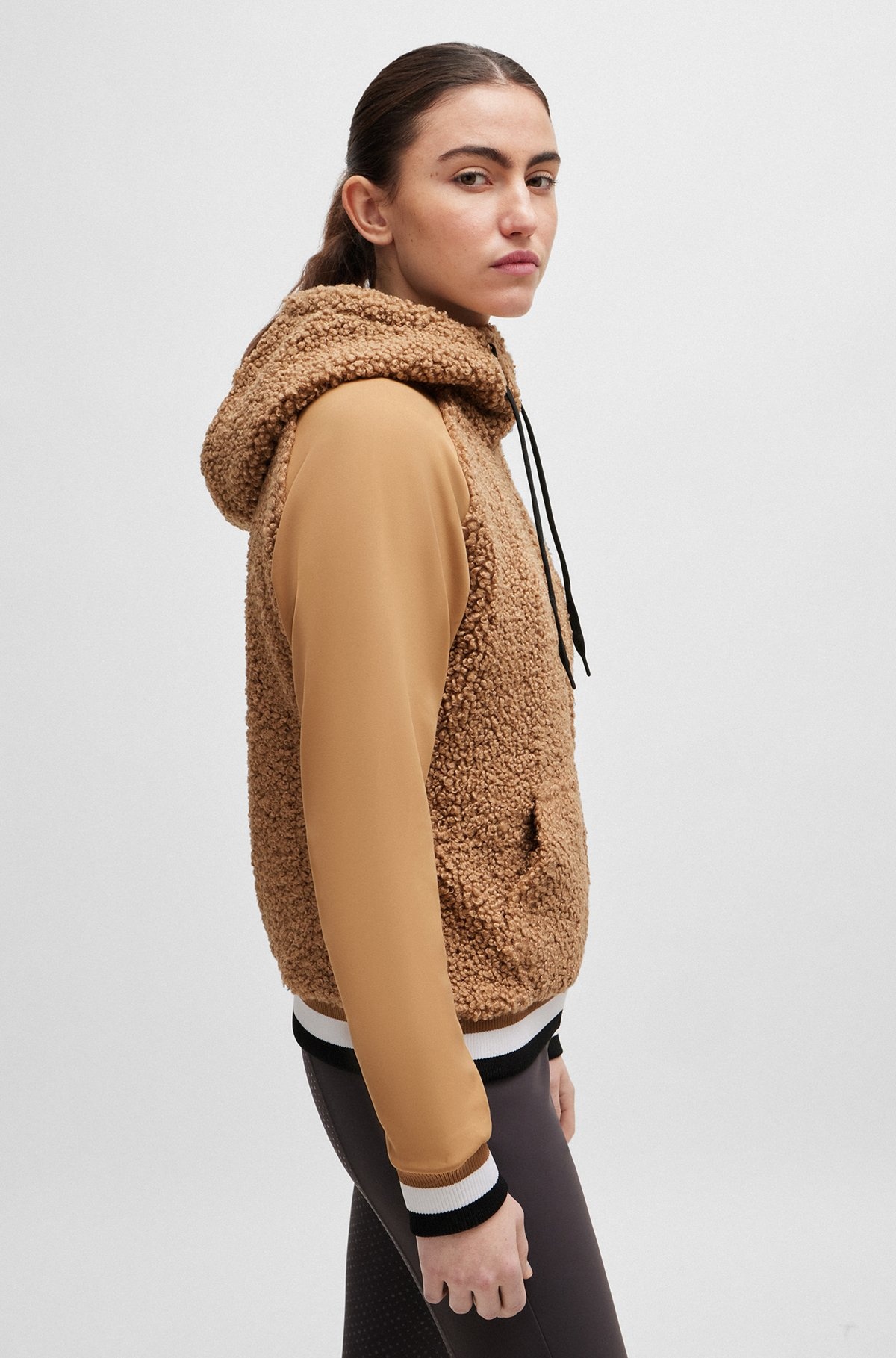 EQUESTRIAN HYBRID HOODIE WITH TEDDY BODY AND HOOD - 5