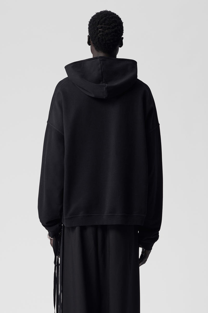 Ann Demeulemeester Achim Cropped Comfort Hoodie | REVERSIBLE