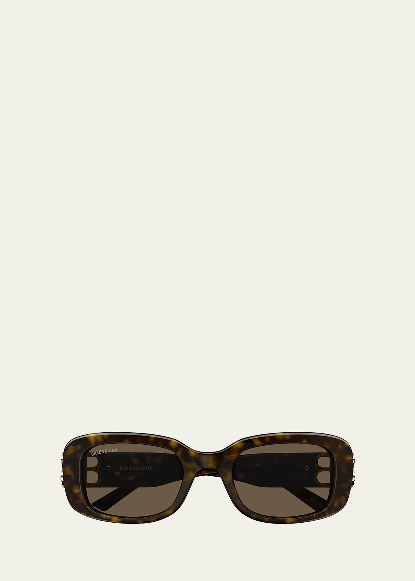 Cut-Out BB Acetate Rectangle Sunglasses - 1