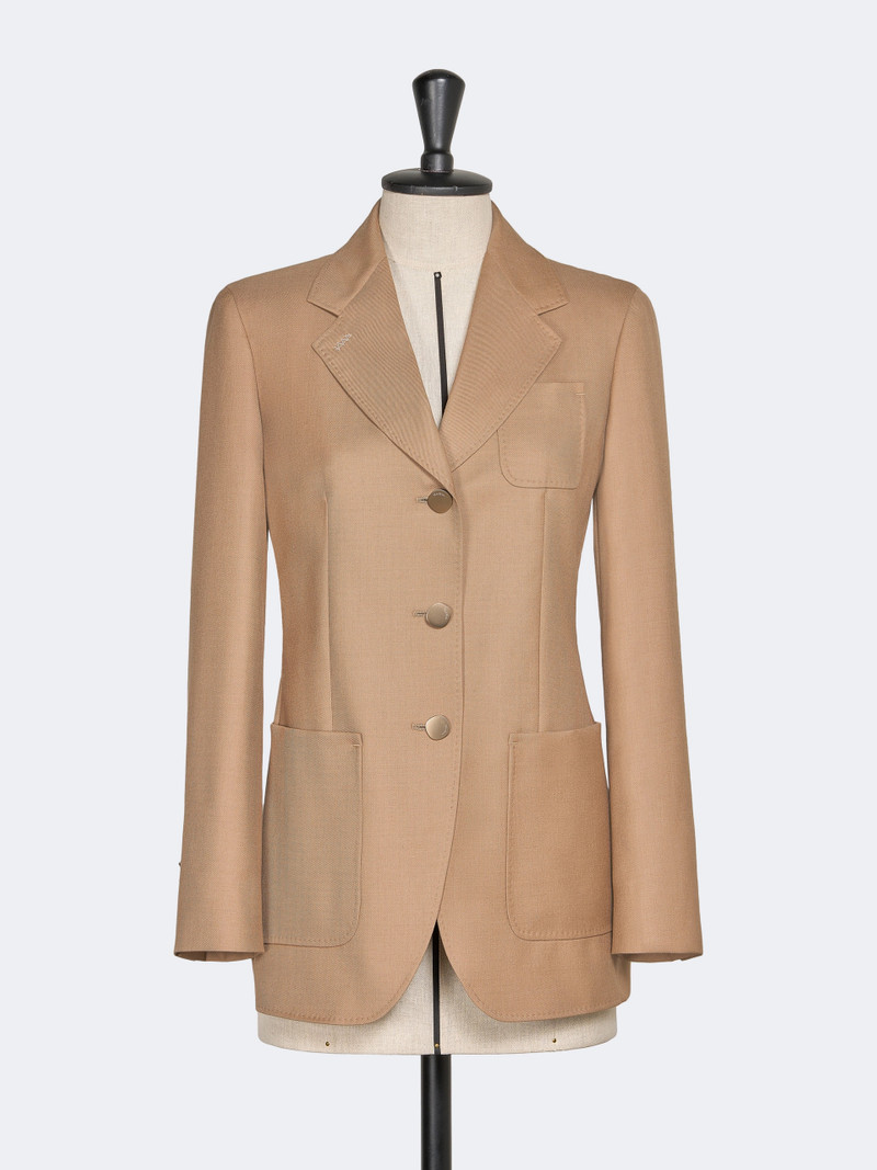 DENTE Single-breasted camel blazer - CAMEL 1